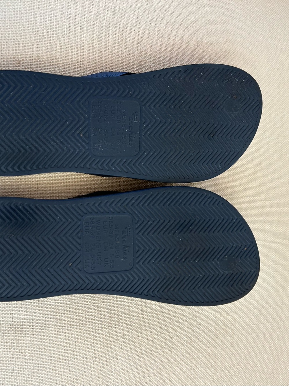 Archie’s Arch Support Navy Comfort Flip Flops Size 6 Men, 7 Women - Picture 3 of 4